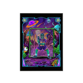 Hobo Lax The Tendy lacrosse poster featuring goalie in crease surrounded by psychedelic cosmic frame with aliens